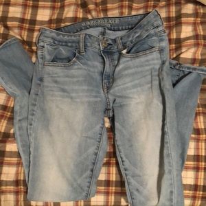 American Eagle jegging style jeans, light wash